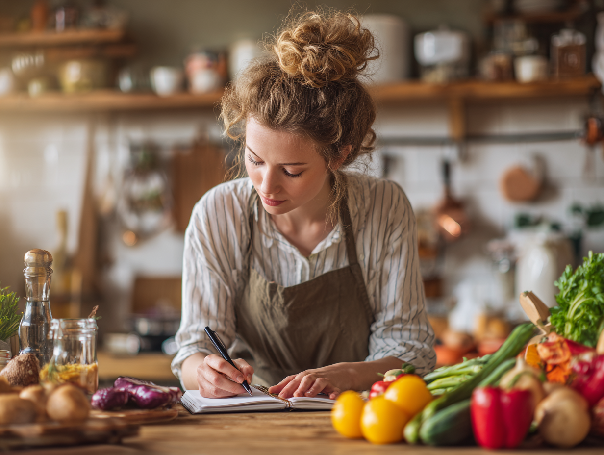 Színes gyümölcsök és zöldségek az asztalon